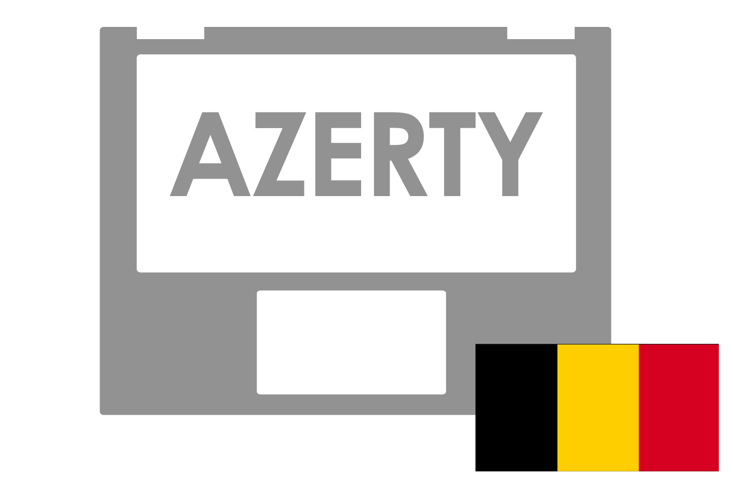 Asus Backlit anthracite gray Belgian AZERTY keyboard
