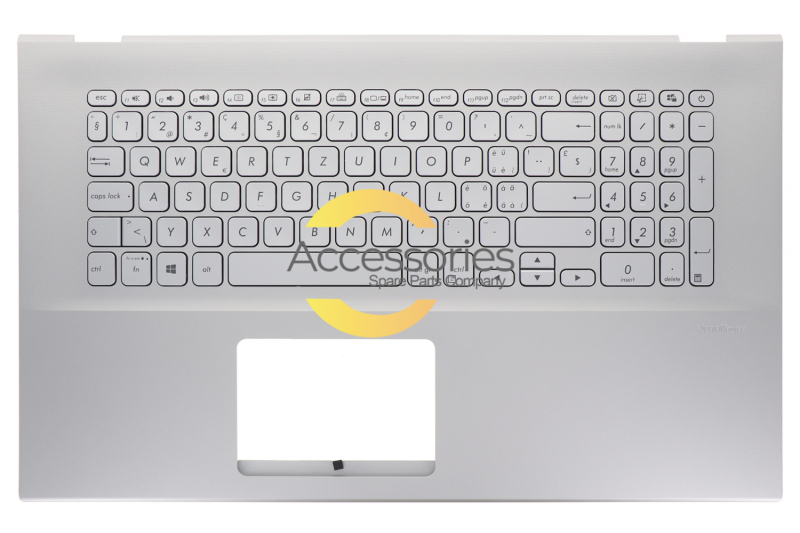 Asus VivoBook Swiss backlit silver keyboard