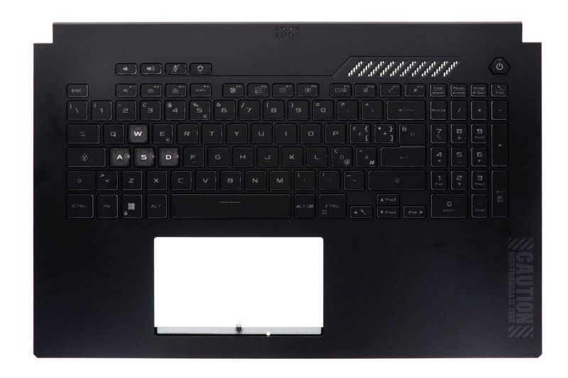 Asus TUF Gaming Italian Black Backlit AZERTY Keyboard - Official Asus