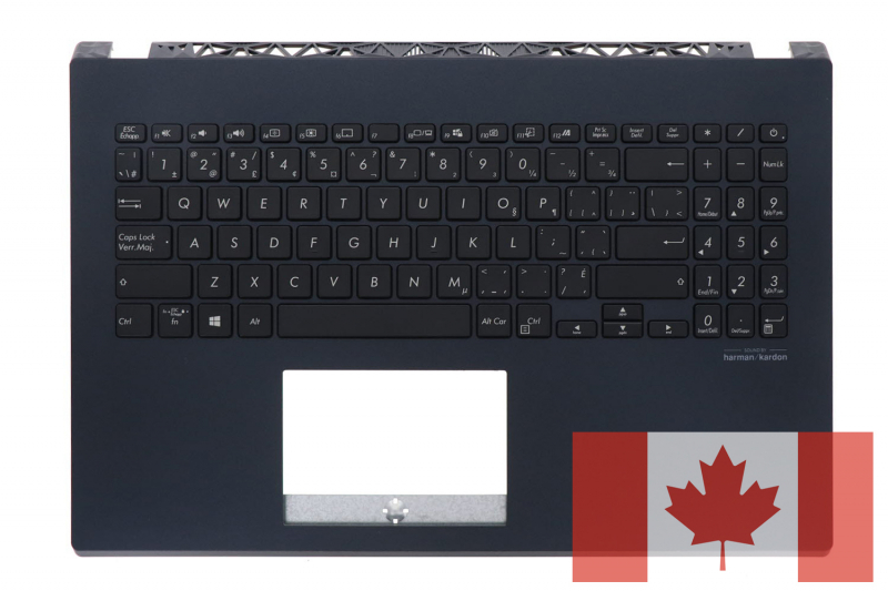 Replacement blue Canadian Asus keyboard