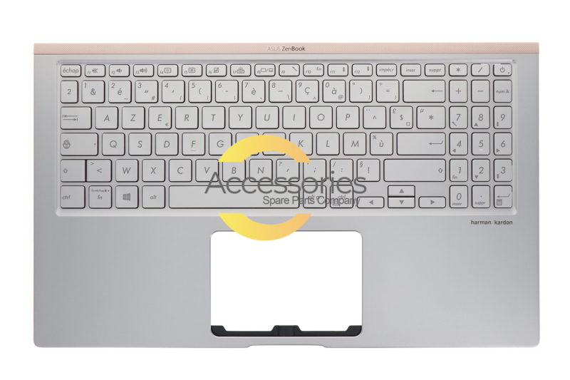 Asus ZenBook silver backlit French Keyboard