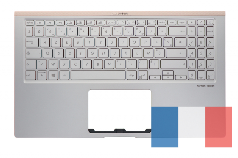 Asus ZenBook silver backlit keyboard Silver backlit keyboard for Asus ZenBook
