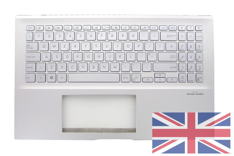Backlit Silver English Keyboard for VivoBook