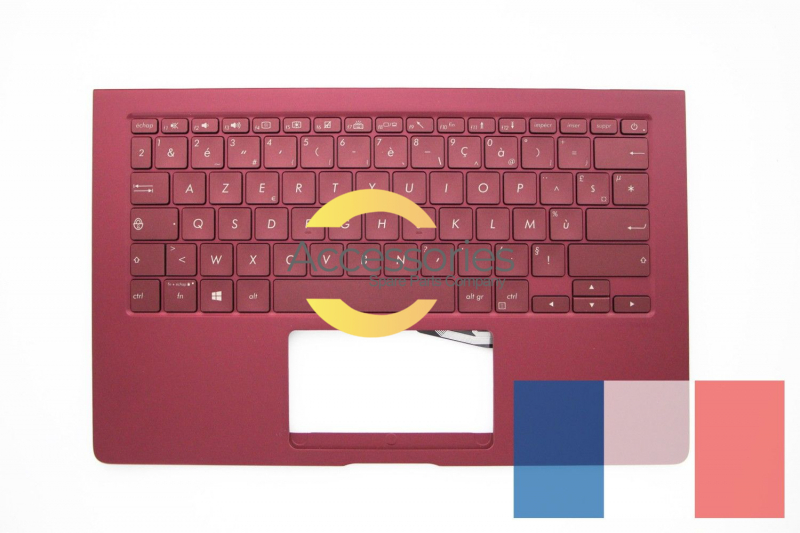 Asus ZenBook French Red backlit keyboard