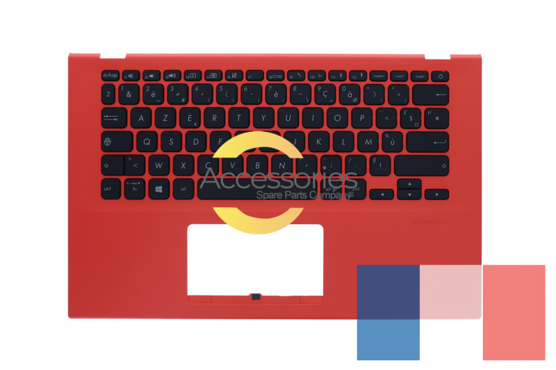 Red french AZERTY Keyboard Asus