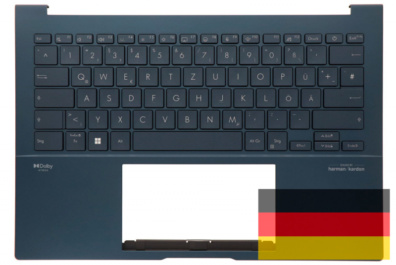 German backlit keyboard blue ZenBook 14