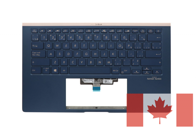 Backlit Blue Canadian Keyboard for Asus ZenBook