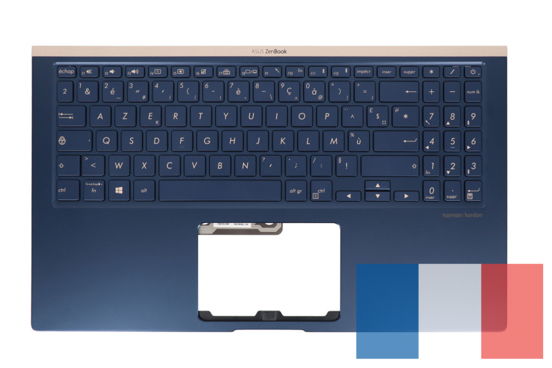 Blue keyboard with blue backlight for Asus ZenBook - Official model Blue keyboard with blue backlight for Asus ZenBook - Official Model