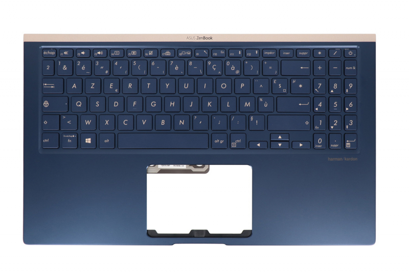 Blue keyboard with blue backlight for Asus ZenBook - Official model