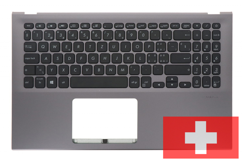 Swiss Keyboard Asus VivoBook 15 Gray QWERTZ