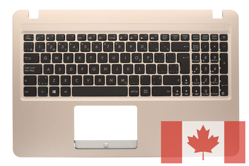 Official Canadian Gold Asus VivoBook Series Keyboard