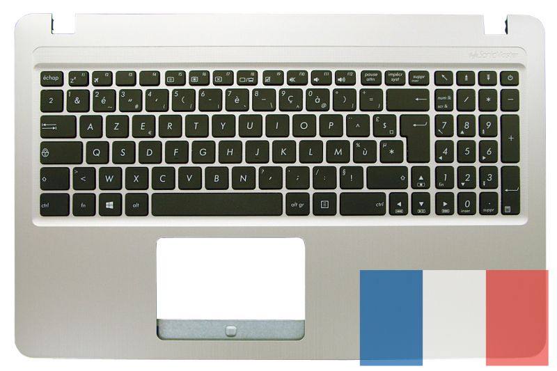 French replacement keyboard in gold for Asus VivoBook.