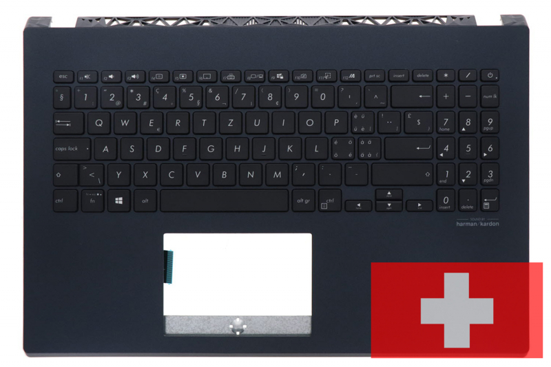 Asus VivoBook Blue backlit Swiss keyboard