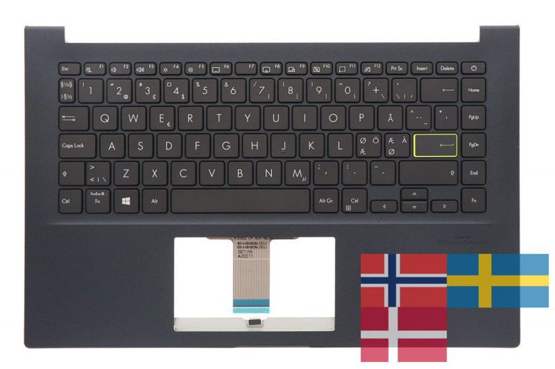 Blue Scandinavian VivoBook Keyboard - Authentic Asus