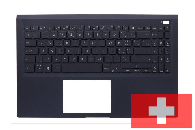Black Swiss Keyboard for Asus ExpertBook B1 - Official