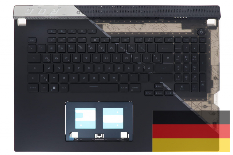 Asus ROG Strix Scar 17 Black Backlit German Keyboard