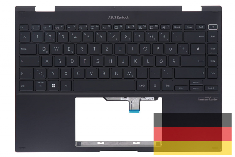 Asus ZenBook German Black Baclit Keyboard - Official