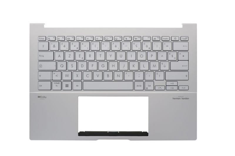 Backlit Silver Keyboard for Asus ZenBook 14 OLED