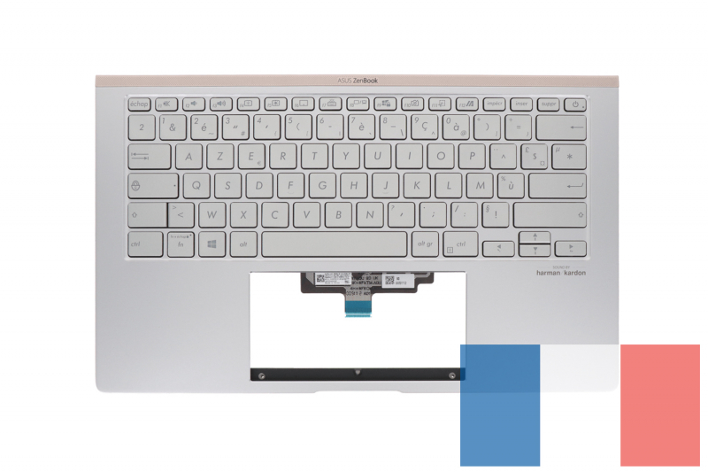 Asus backlit silver French keyboard