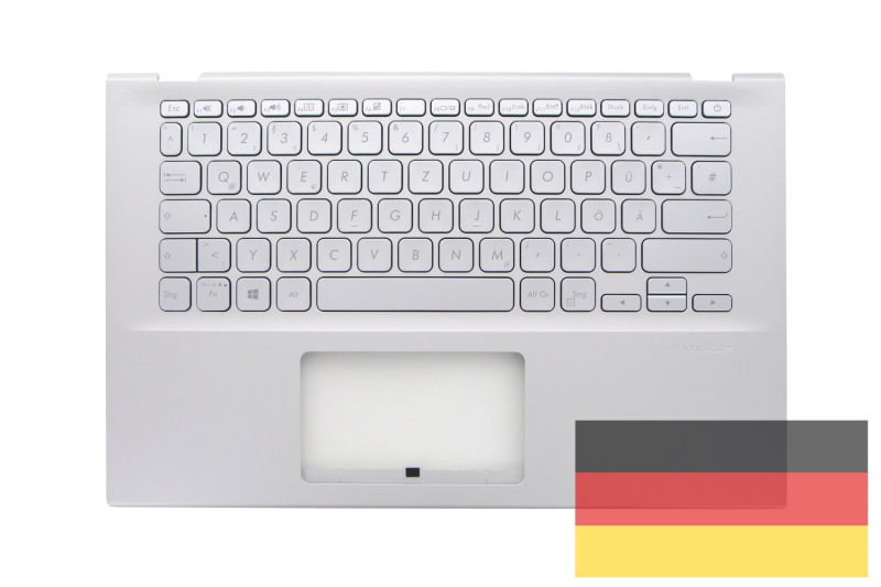 German keyboard for Asus VivoBook 14 in silver