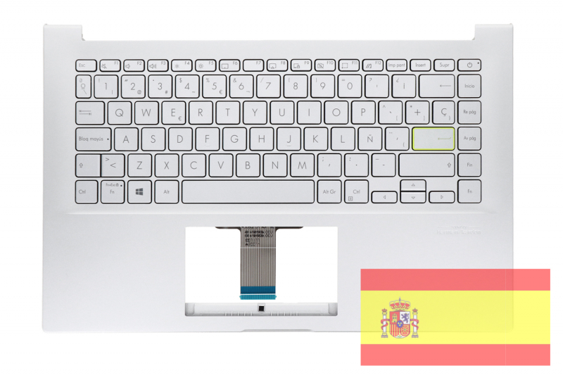 Official Silver Spanish Asus Keyboard