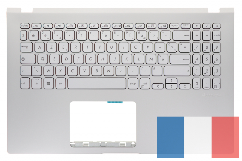 Backlit silver Asus keyboard