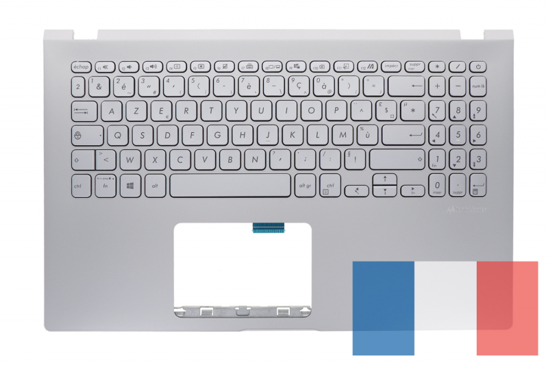 Backlit silver French Asus keyboard