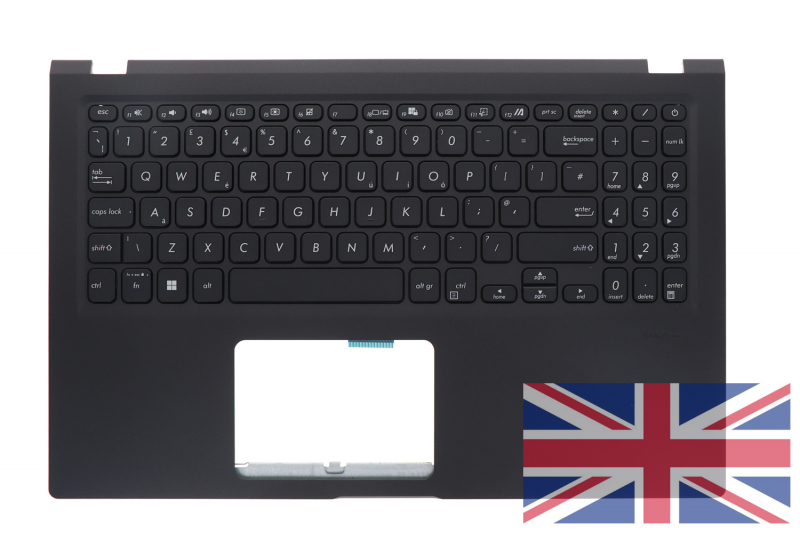 Black Asus VivoBook English QWERTY keyboard Black Asus VivoBook English QWERTY keyboard