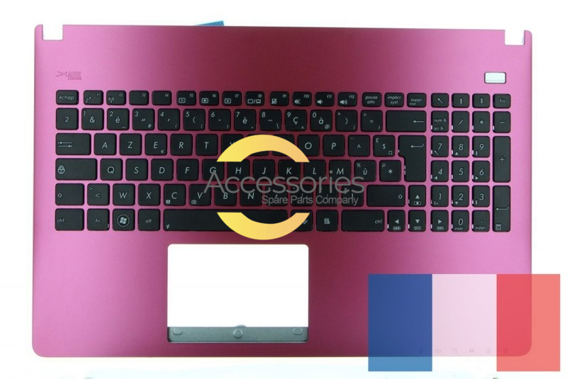 Clavier AZERTY rose de PC portable Asus