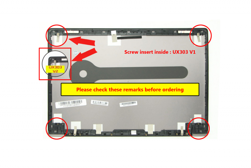 Asus 13-inch grey LCD cover - 90NB04R1-R7A010