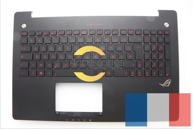 Black AZERTY keyboard ROG PC