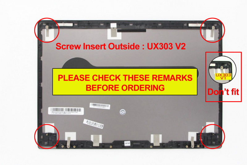 Asus ZenBook Grey FHD 13-inch LCD cover