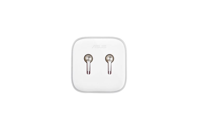 Asus White and gold in-ear audio earphones ZenFone ZenFone white and gold in-ear headphones