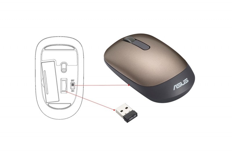 Asus Metal gold WT205 mouse