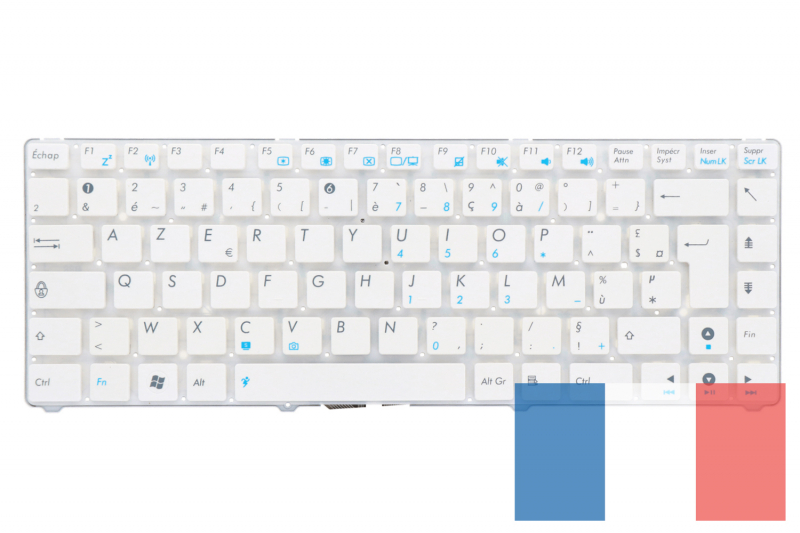Asus Eee PC White choco WOF AZERTY keyboard