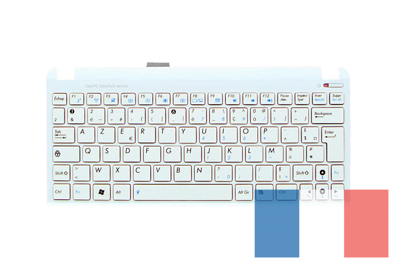 Asus White Netbook EeePC keyboard