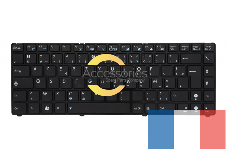 Asus Black AZERTY Eee PC keyboard Seashell