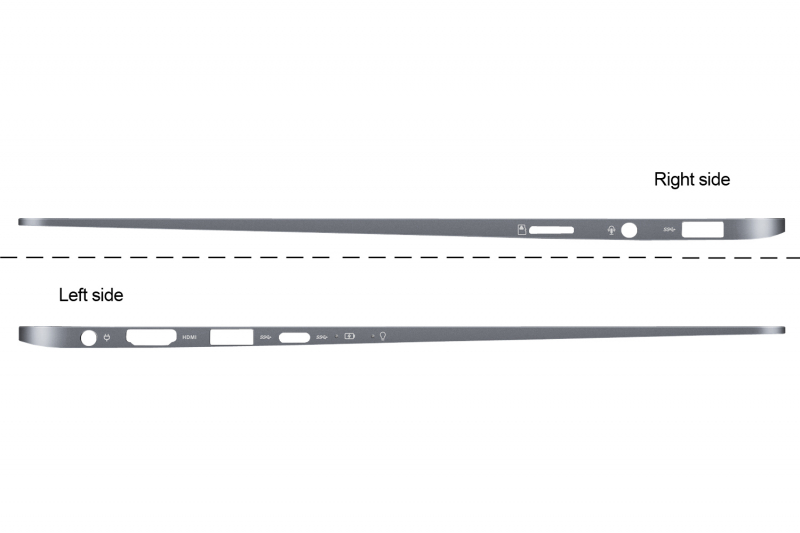 Asus ZenBook Grey backlit American keyboard
