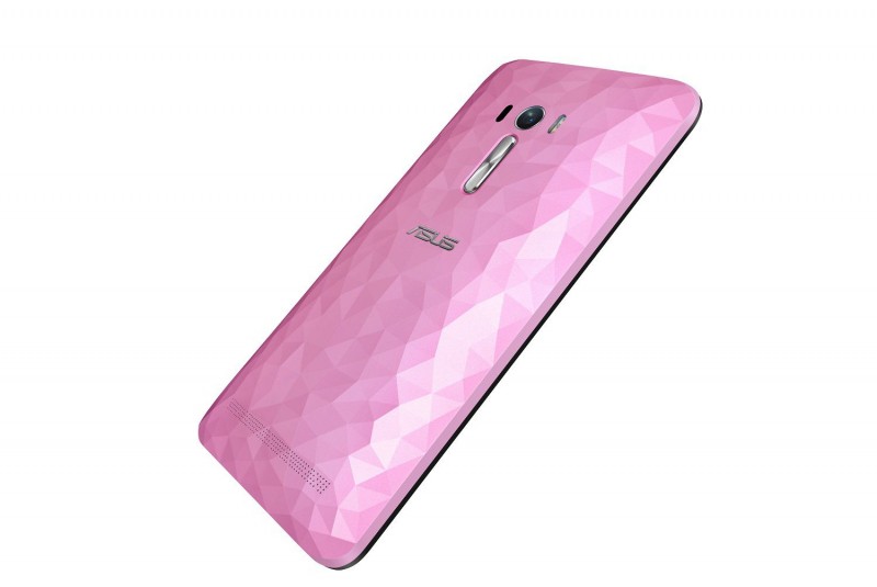 ZenFone Selfie Pink rear cover Illusion Polygon