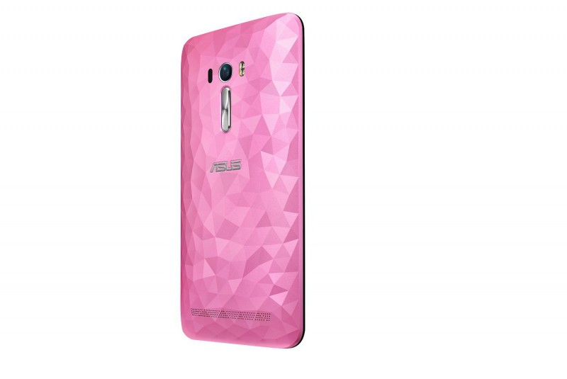 ZenFone Selfie Pink rear cover Illusion Polygon