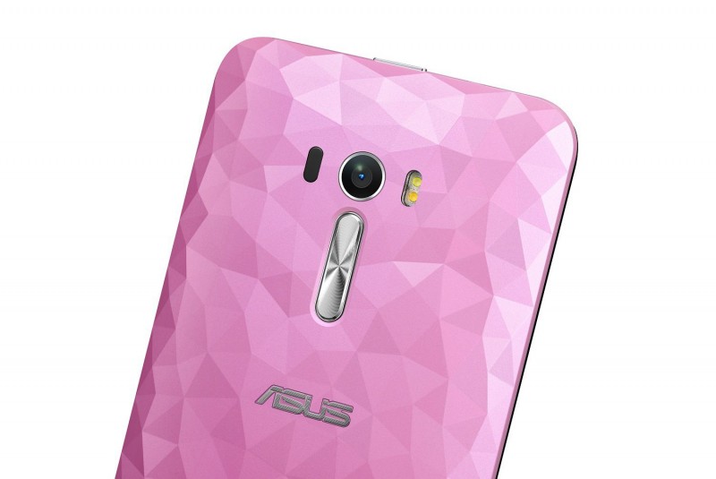 ZenFone Selfie Pink rear cover Illusion Polygon