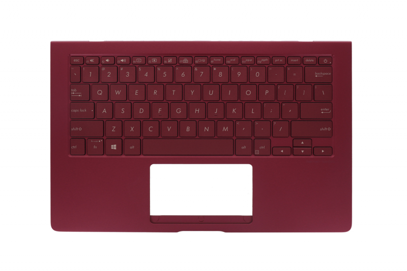 Asus ZenBook American Red backlit keyboard