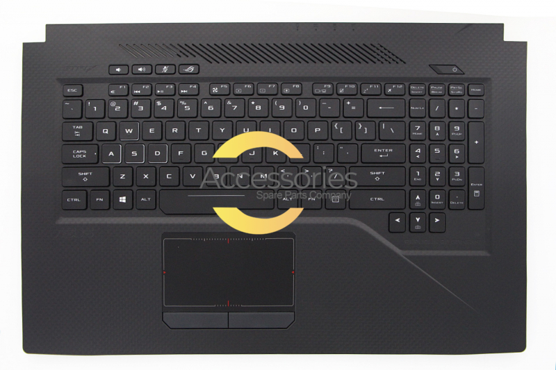 Black ROG Strix Backlit QWERTY American QWERTY keyboard