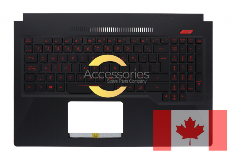 Asus Black backlit QWERTY Canadian ROG keyboard