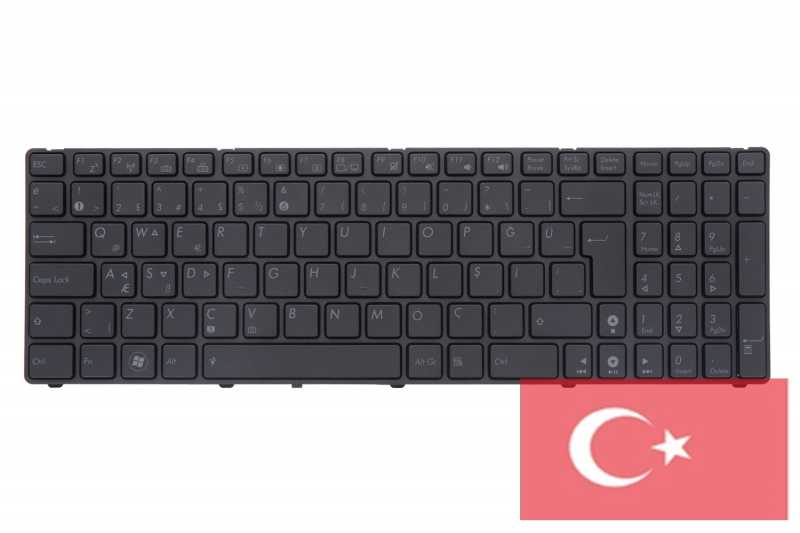 Asus Grey Backlit Turkish keyboard
