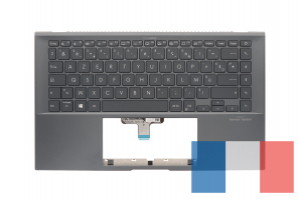 Asus ZenBook backlit grey keyboard