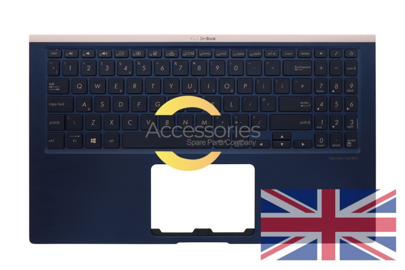 Asus ZenBook English blue backlit keyboard