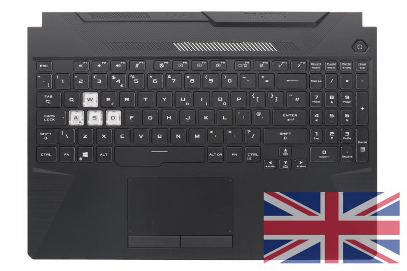 Asus TUF Gaming black backlit English QWERTY keyboard
