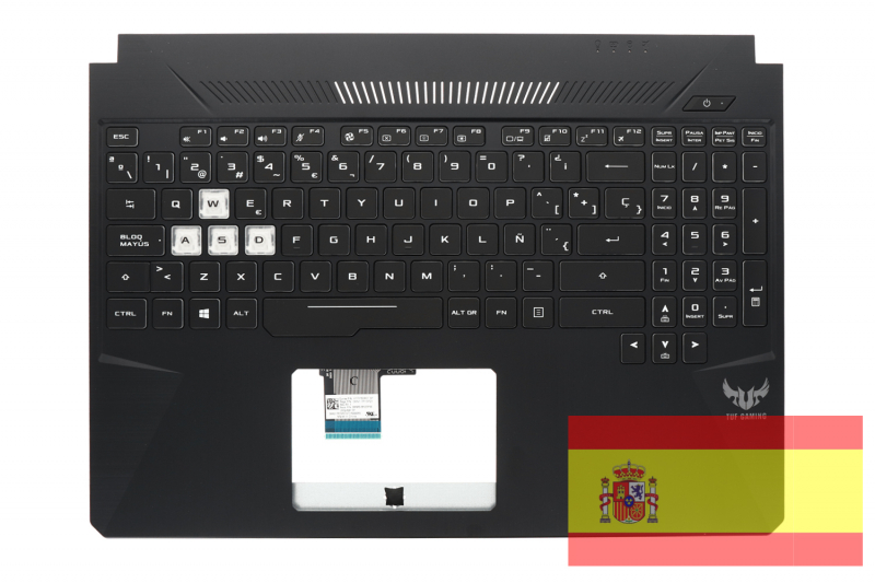 Asus Keyboard TUF Gaming Black Spanish QWERTY Authentic