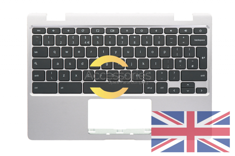 Asus United Kingdom Grey QWERTY Keyboard